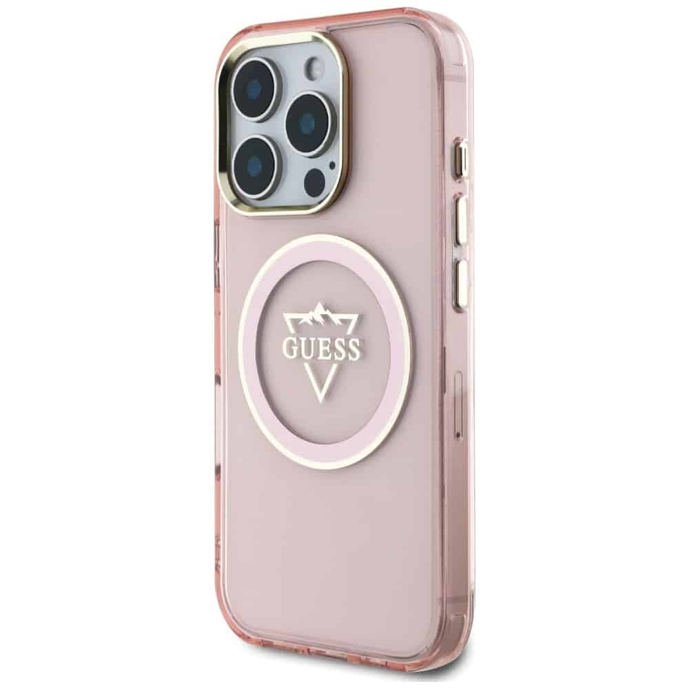Guess IML Metal Mountain Logo MagSafe - θήκη για Apple iPhone 16 Pro Max - Ροζ - Image 2