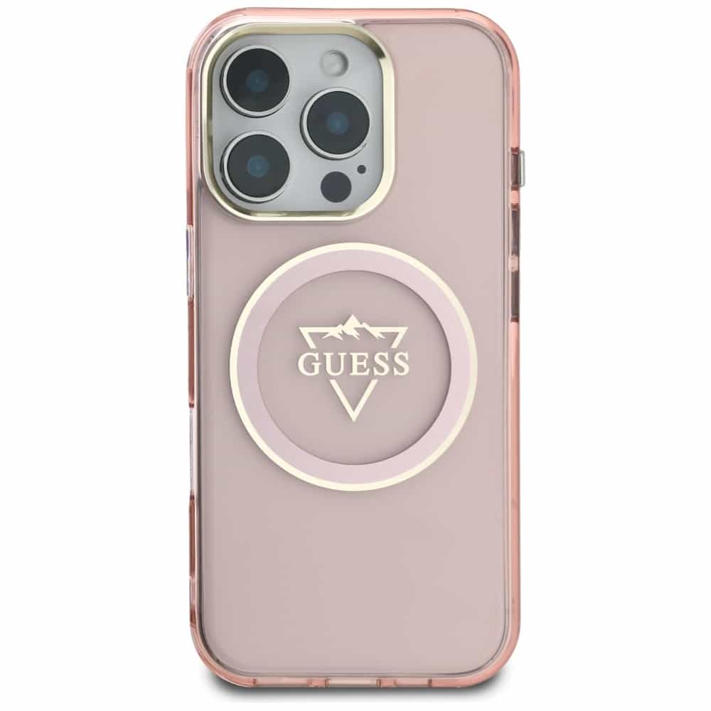 Guess IML Metal Mountain Logo MagSafe - θήκη για Apple iPhone 16 Pro Max - Ροζ - Image 3