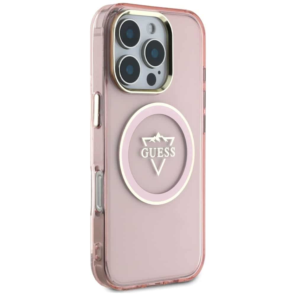 Guess IML Metal Mountain Logo MagSafe - θήκη για Apple iPhone 16 Pro Max - Ροζ - Image 4
