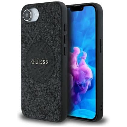 Guess 4G Circle Classic Logo MagSafe - θήκη για Apple iPhone 16e - Μαύρο