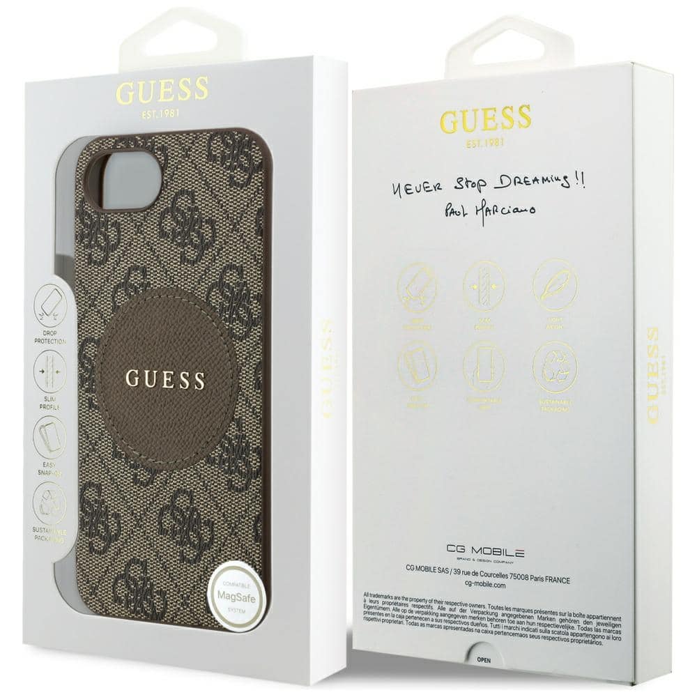 Guess 4G Circle Classic Logo MagSafe - θήκη για Apple iPhone 16e - Καφέ - Image 8