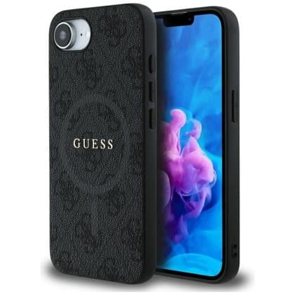 Guess 4G Ring Classic Logo MagSafe - θήκη για Apple iPhone 16e - Μαύρο