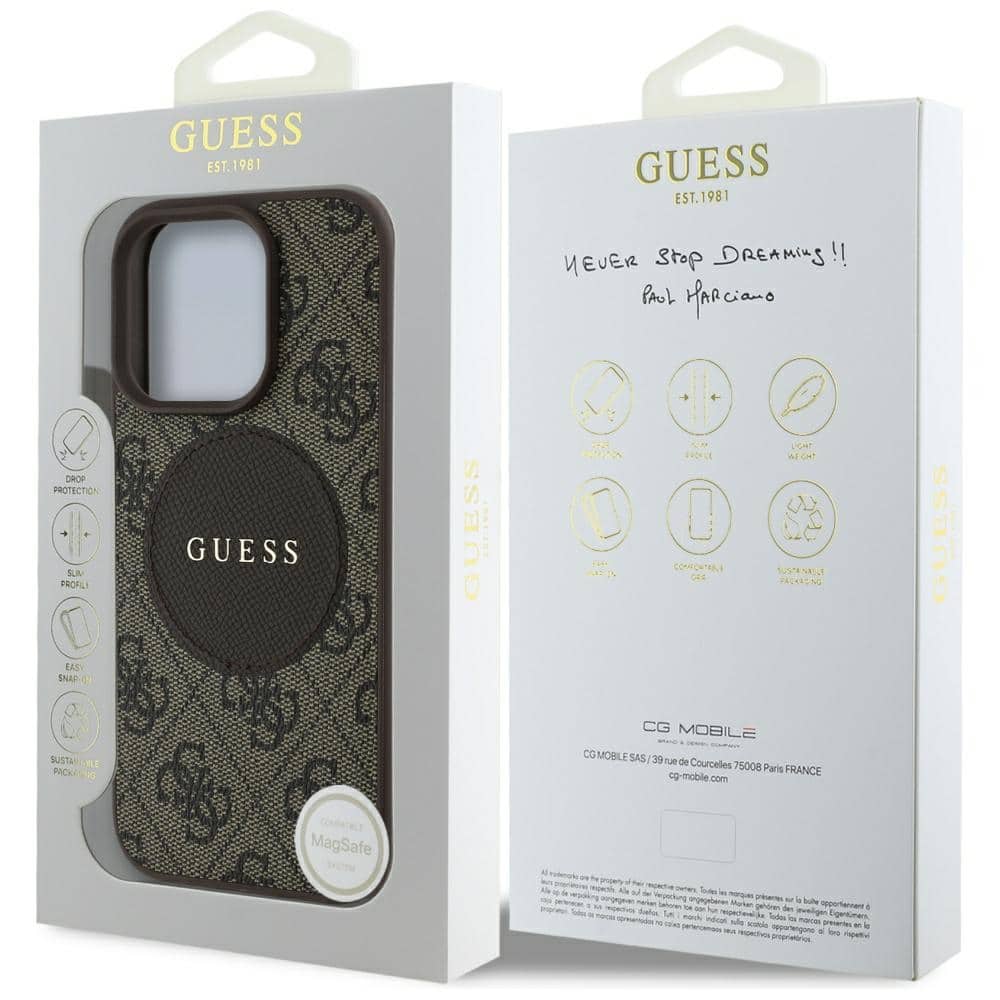 Guess 4G Circle Classic Logo MagSafe - θήκη για Apple iPhone 16 Pro - Καφέ - Image 8