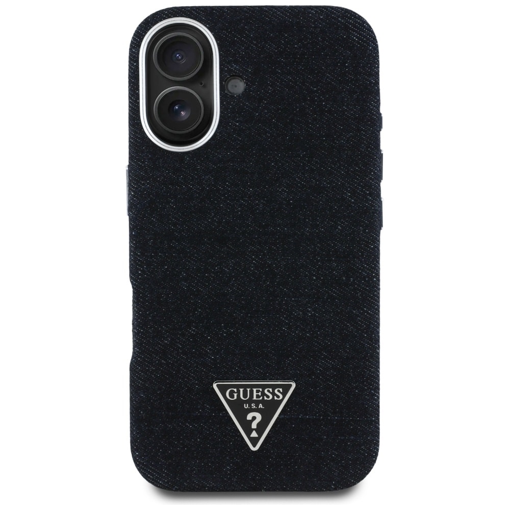 Guess Denim Triangle Logo MagSafe - θήκη για Apple iPhone 16 - Μαύρο - Image 3