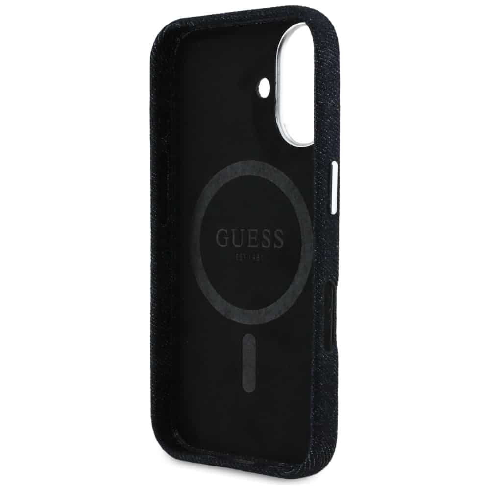 Guess Denim Triangle Logo MagSafe - θήκη για Apple iPhone 16 - Μαύρο - Image 7
