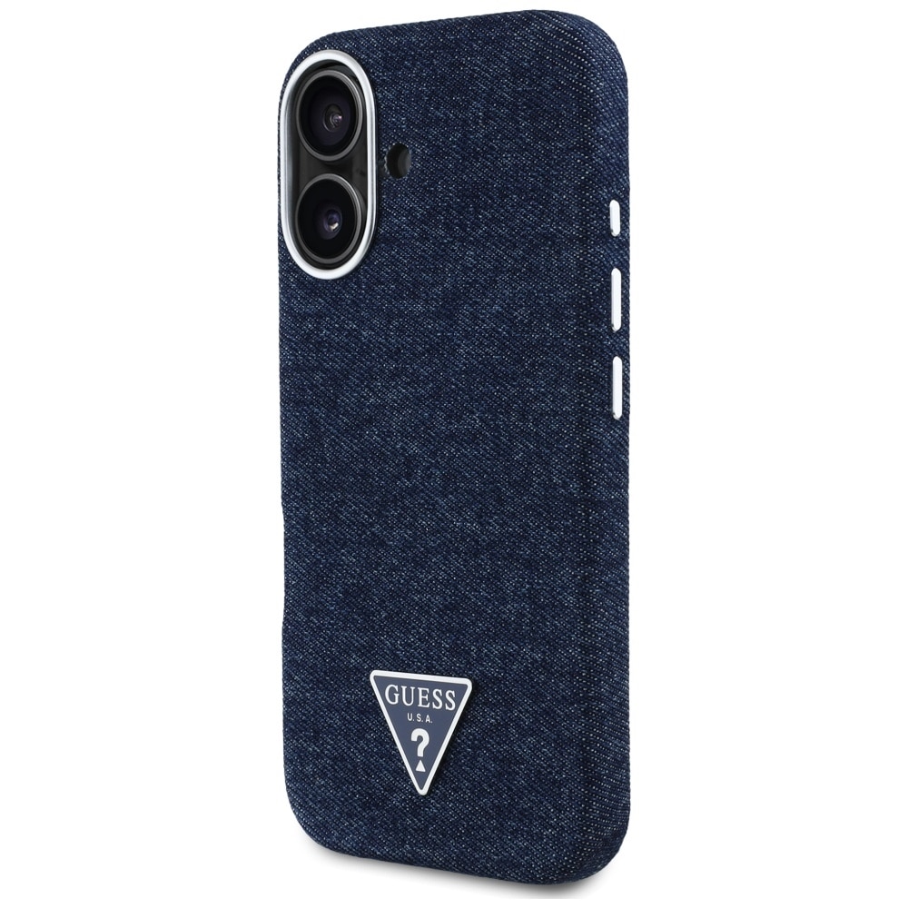 Guess Denim Triangle Logo MagSafe - θήκη για Apple iPhone 16 - Μπλε - Image 2
