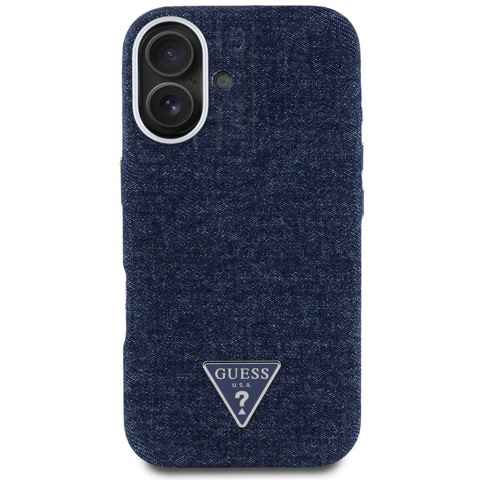 Guess Denim Triangle Logo MagSafe - θήκη για Apple iPhone 16 - Μπλε - Image 3