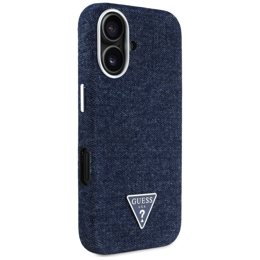 Guess Denim Triangle Logo MagSafe - θήκη για Apple iPhone 16 - Μπλε - Image 4