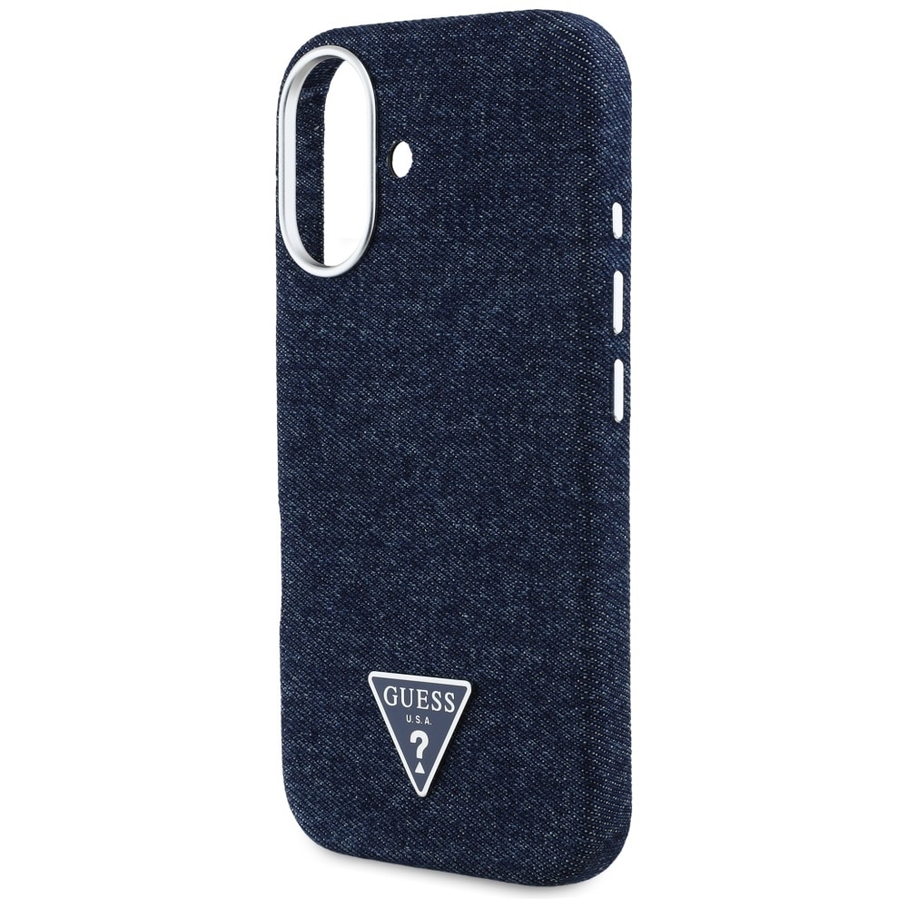 Guess Denim Triangle Logo MagSafe - θήκη για Apple iPhone 16 - Μπλε - Image 6