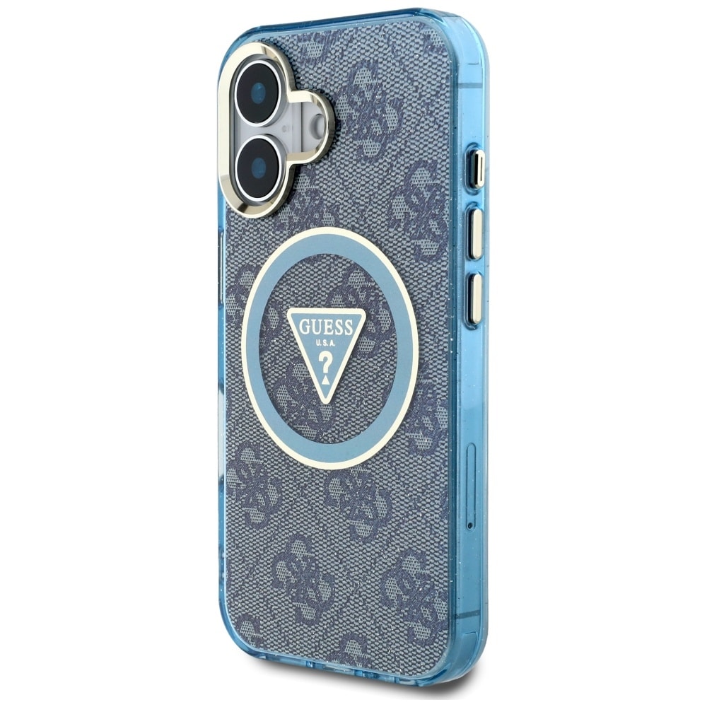 Guess IML Metal Glitter 4G Circle Triangle MagSafe - θήκη για Apple iPhone 16 - Μπλε - Image 2