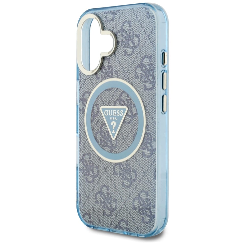 Guess IML Metal Glitter 4G Circle Triangle MagSafe - θήκη για Apple iPhone 16 - Μπλε - Image 6
