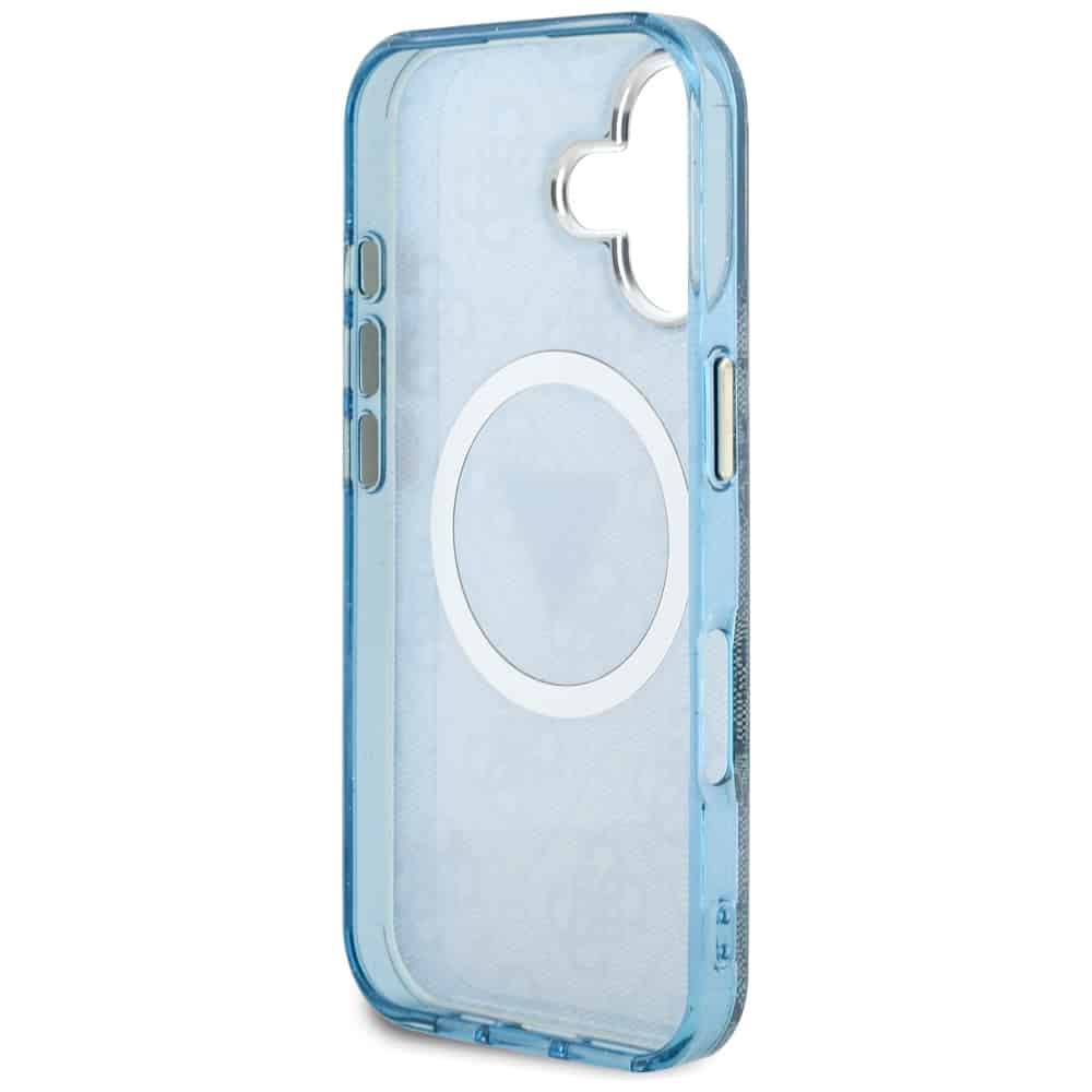 Guess IML Metal Glitter 4G Circle Triangle MagSafe - θήκη για Apple iPhone 16 - Μπλε - Image 7
