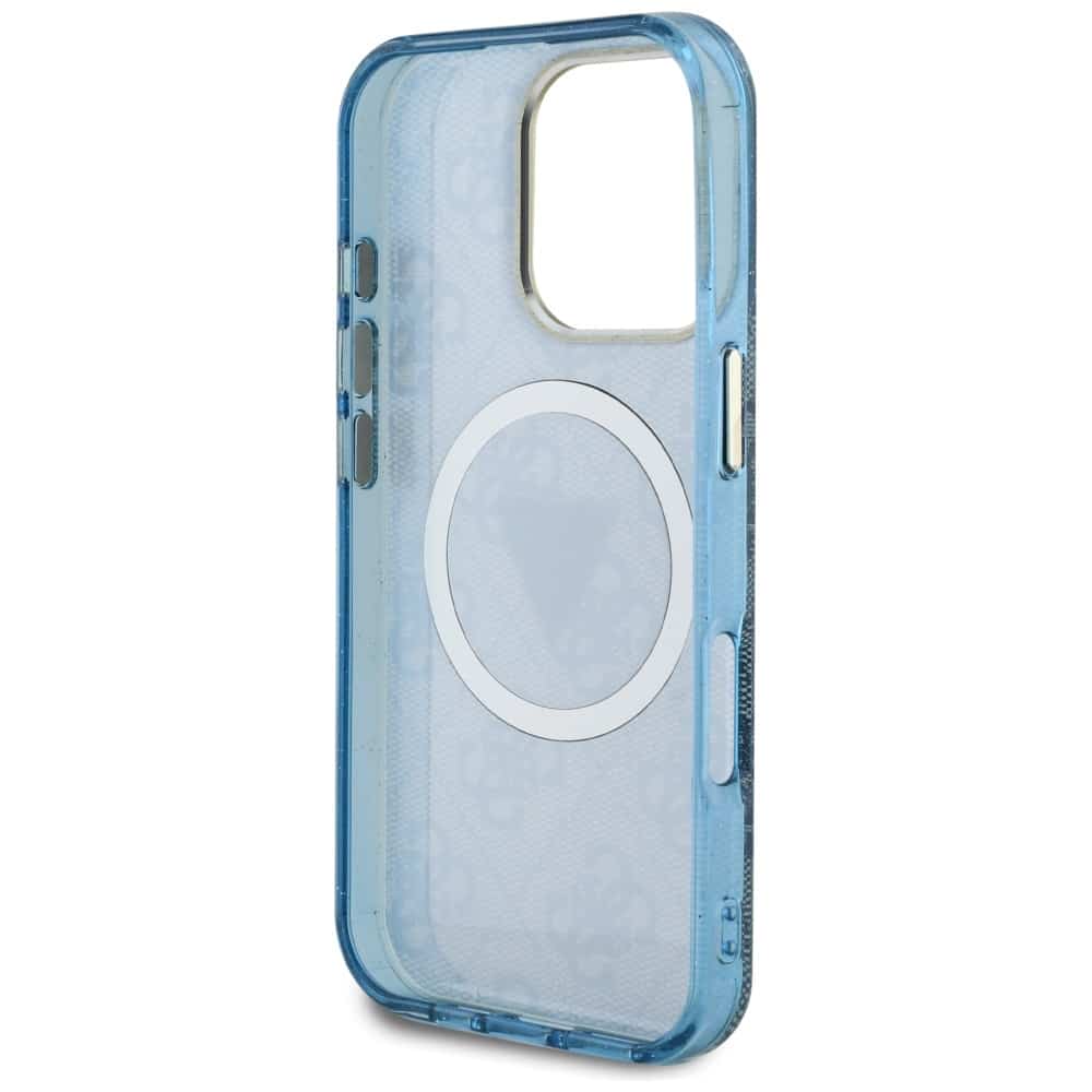 Guess IML Metal Glitter 4G Circle Triangle MagSafe - θήκη για Apple iPhone 16 Pro - Μπλε - Image 7
