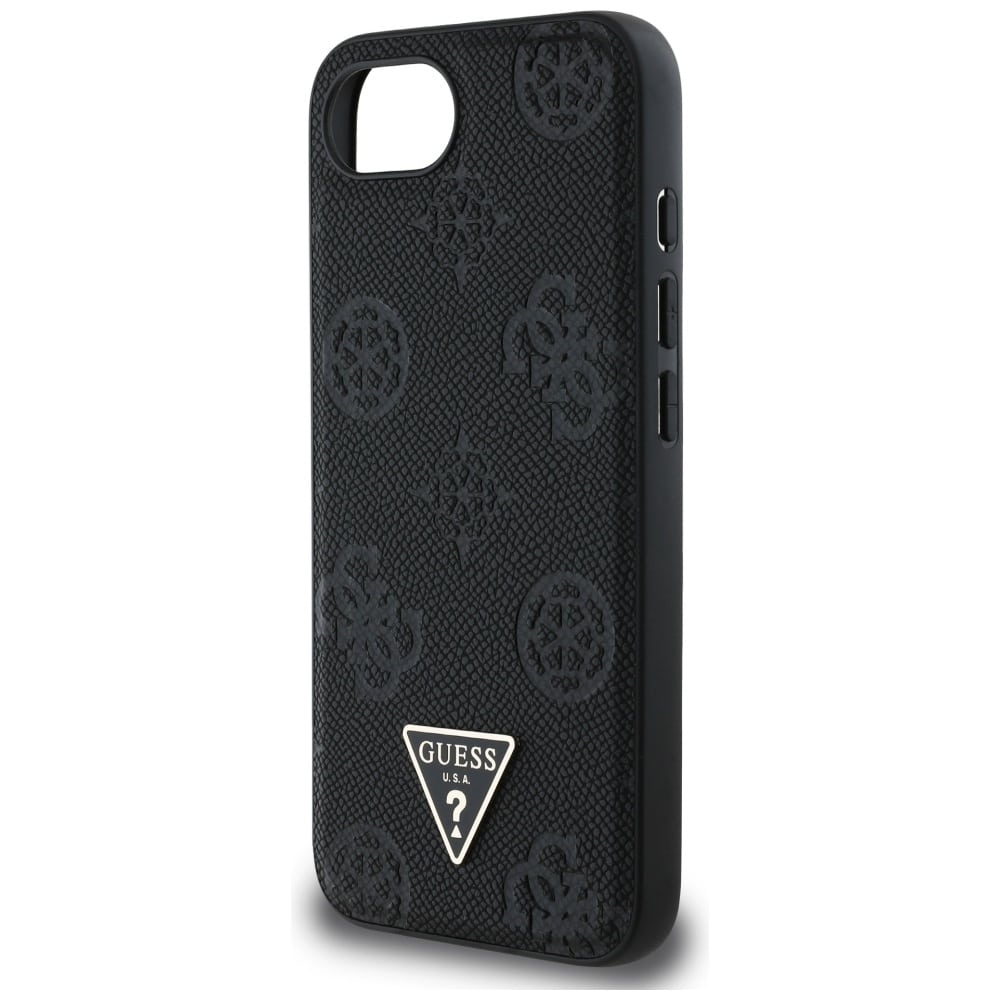 Guess Grained Hot Stamp Peony Triangle Logo MagSafe - θήκη για Apple iPhone 16e - Μαύρο - Image 6