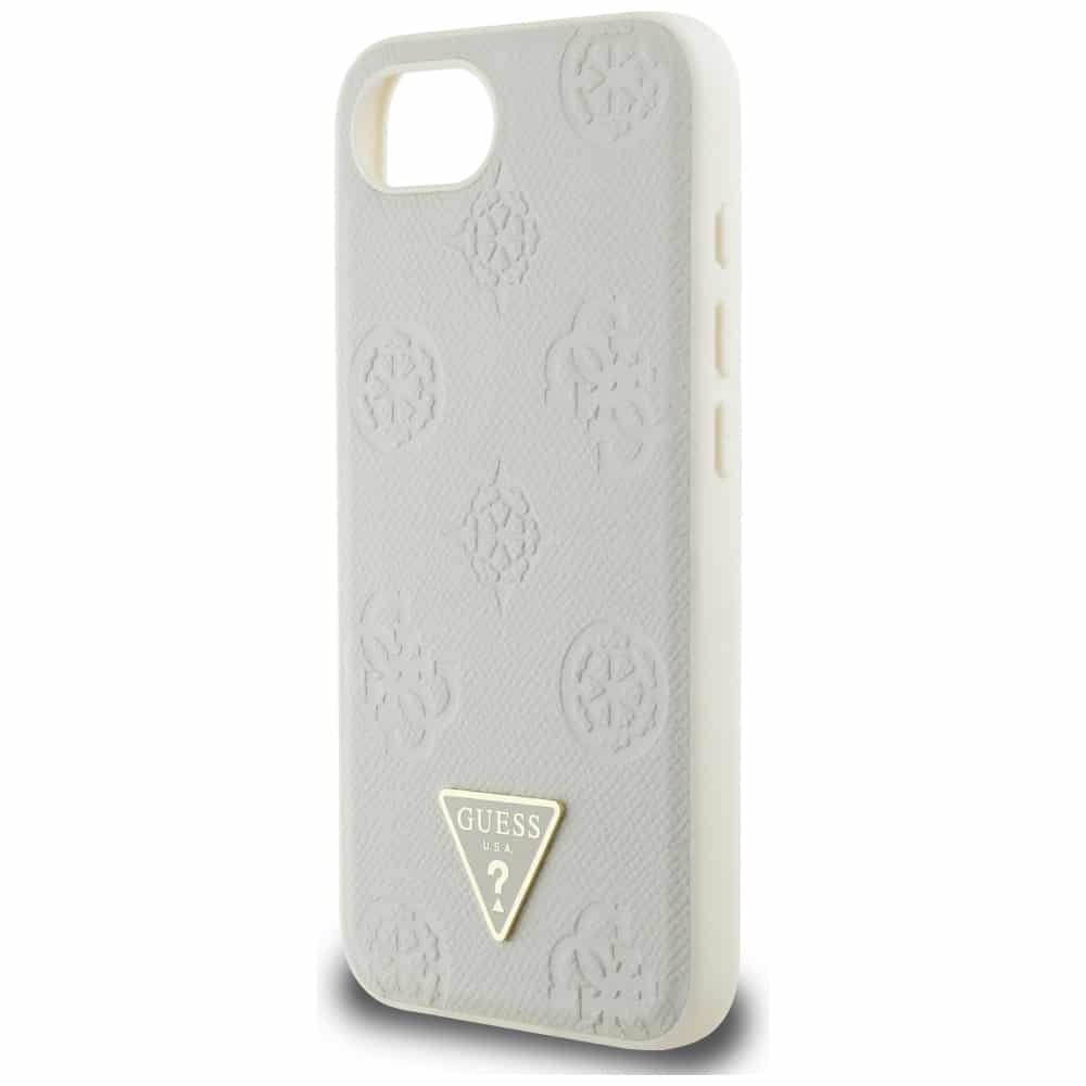 Guess Grained Hot Stamp Peony Triangle Logo MagSafe - θήκη για Apple iPhone 16e - Μπεζ - Image 6