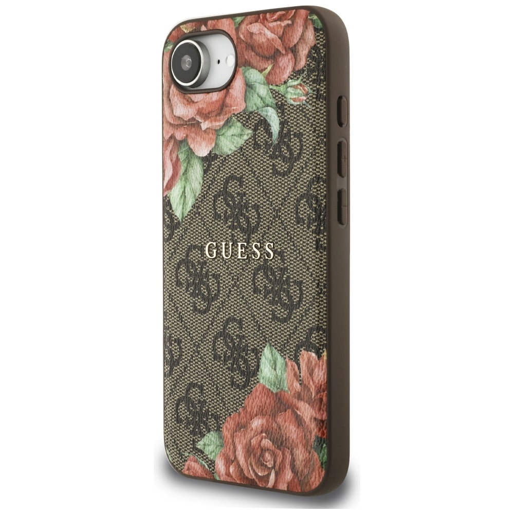 Guess 4G Flowers Print - θήκη για Apple iPhone 16e - Καφέ - Image 2
