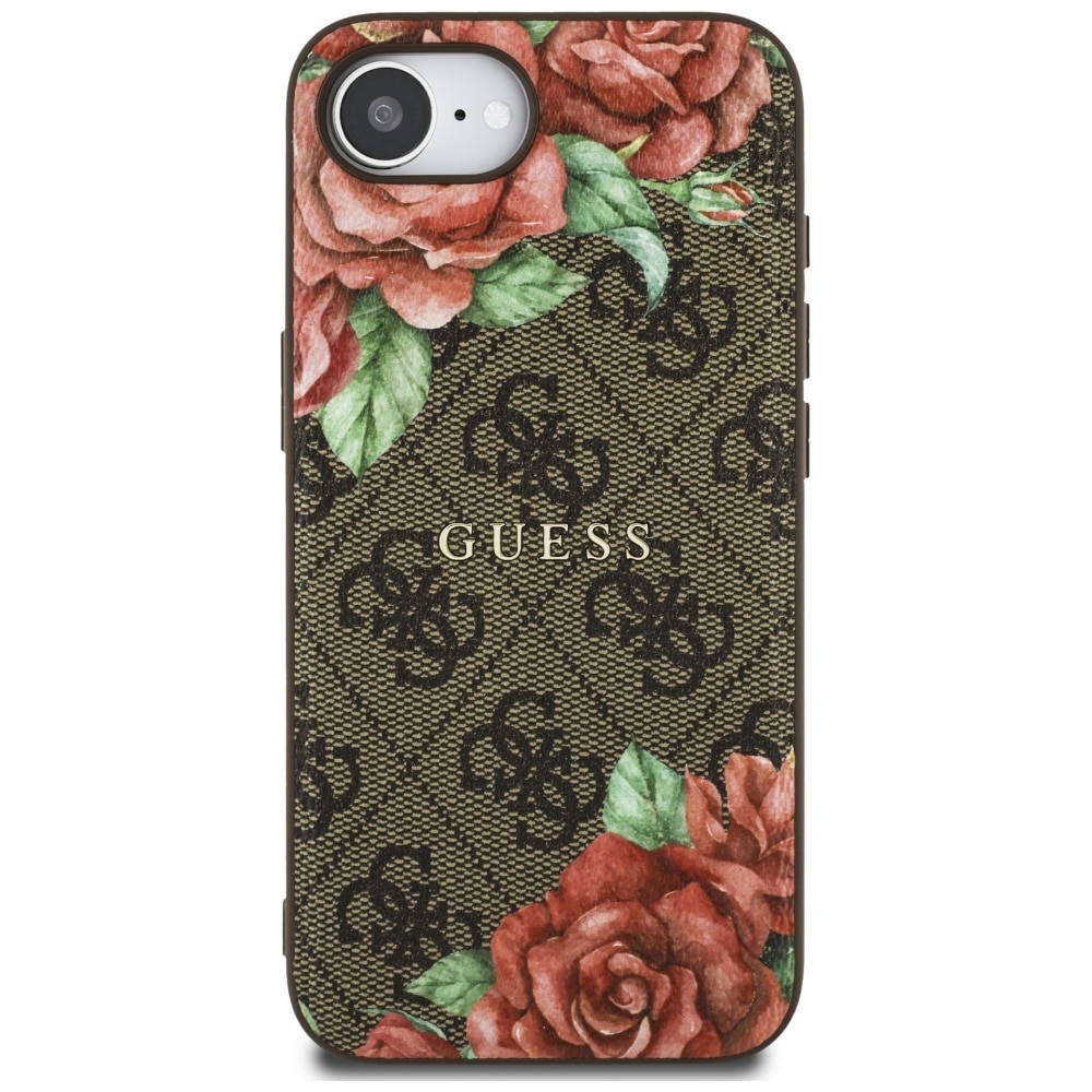 Guess 4G Flowers Print - θήκη για Apple iPhone 16e - Καφέ - Image 3