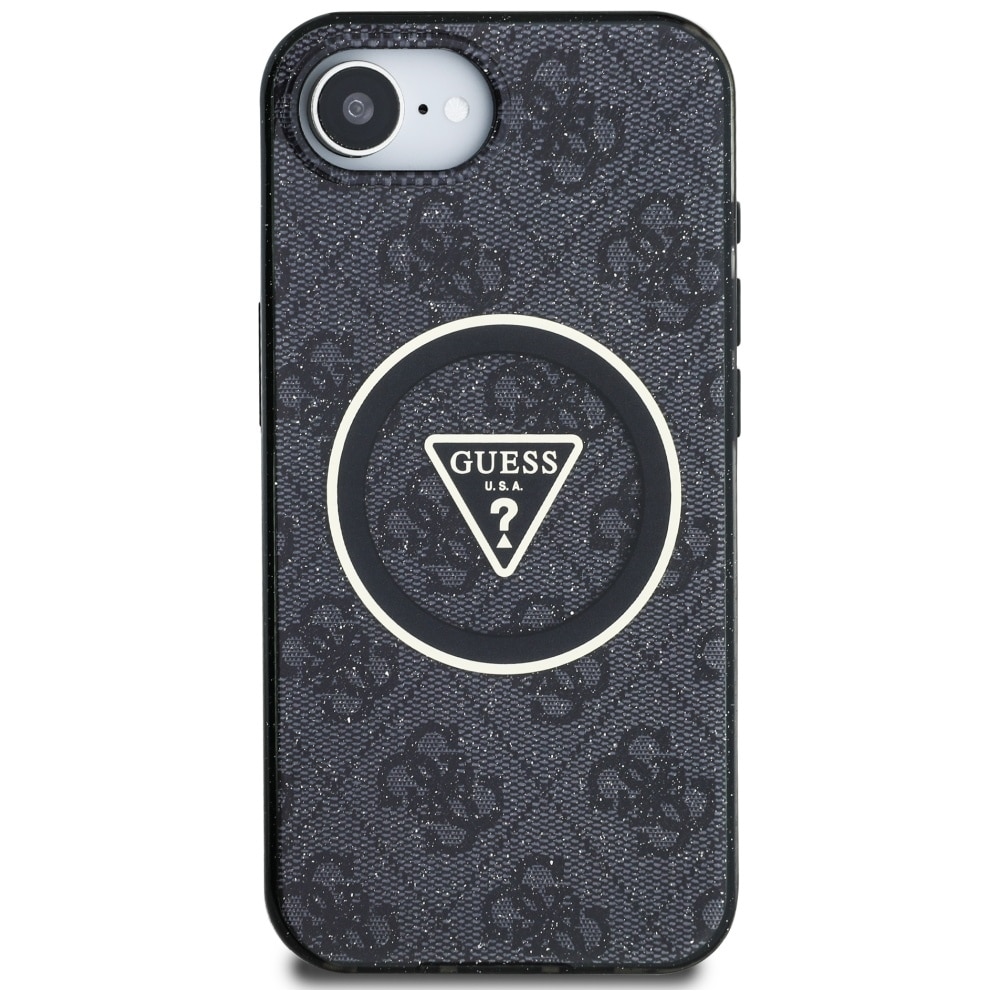 Guess IML Metal Glitter 4G Circle Triangle MagSafe - θήκη για Apple iPhone 16e - Μαύρο - Image 3