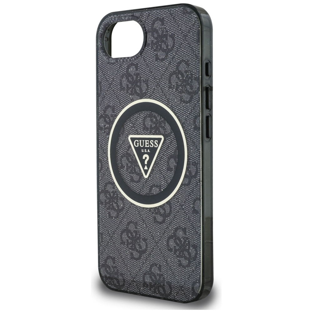 Guess IML Metal Glitter 4G Circle Triangle MagSafe - θήκη για Apple iPhone 16e - Μαύρο - Image 6