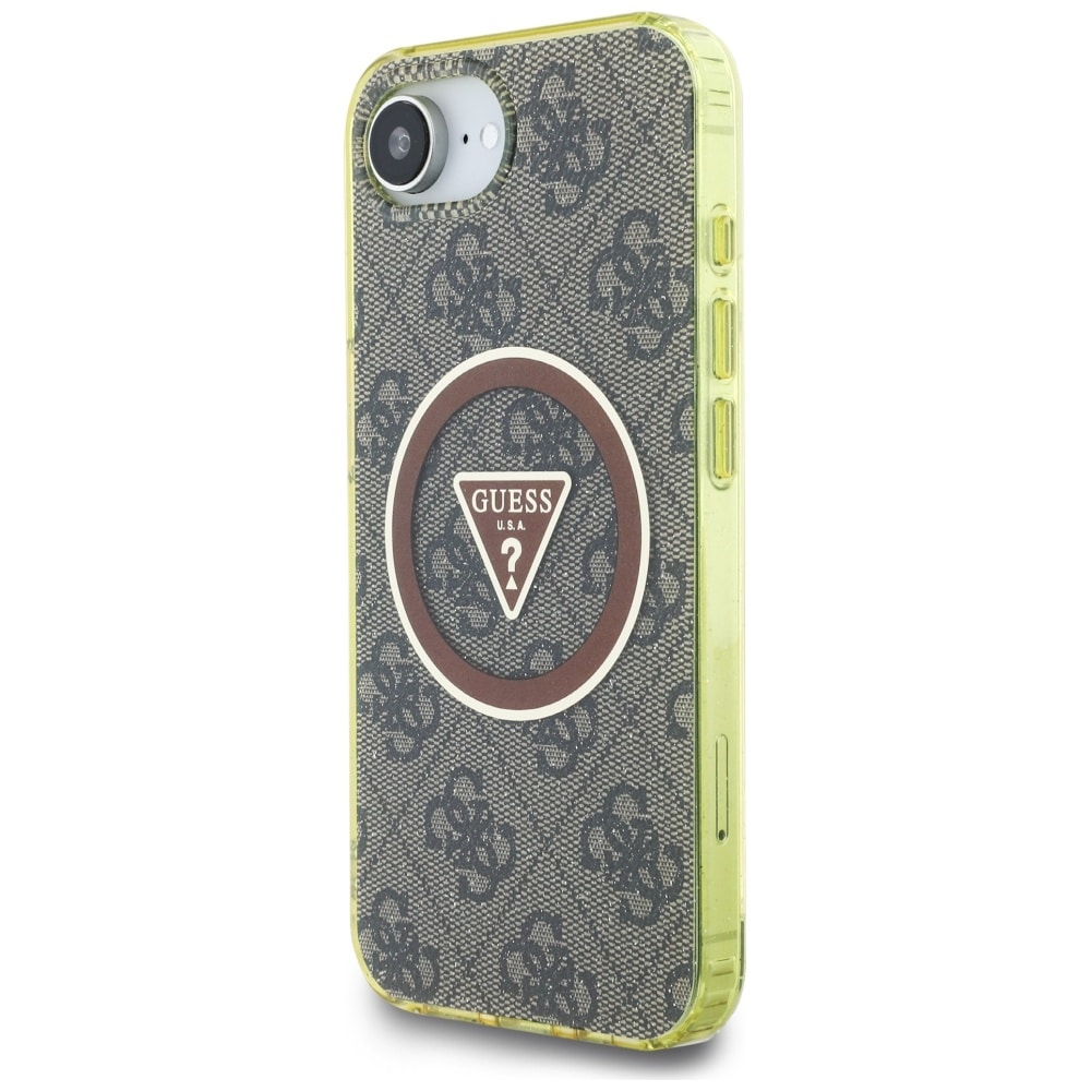 Guess IML Metal Glitter 4G Circle Triangle MagSafe - θήκη για Apple iPhone 16e - Καφέ - Image 2