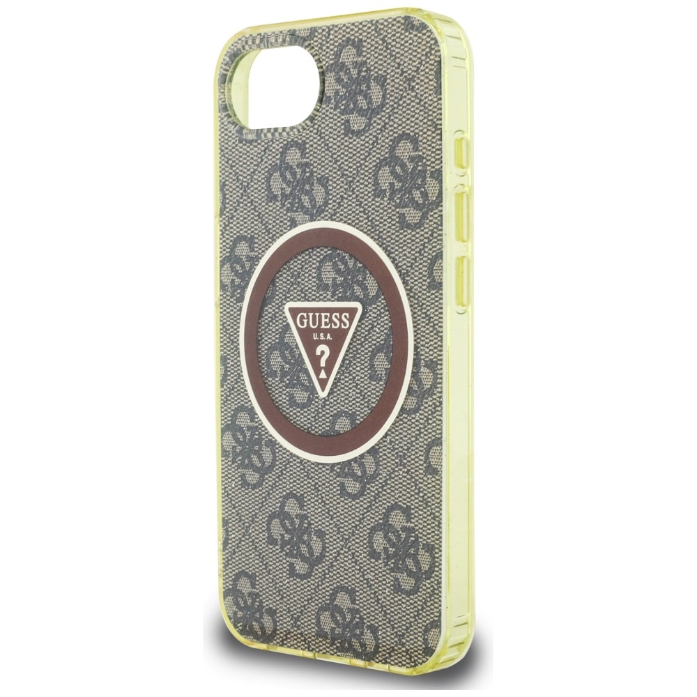 Guess IML Metal Glitter 4G Circle Triangle MagSafe - θήκη για Apple iPhone 16e - Καφέ - Image 6