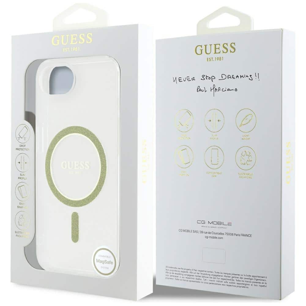 Guess IML Glitter Circle MagSafe - θήκη για Apple iPhone 16e - Διάφανο - Image 8