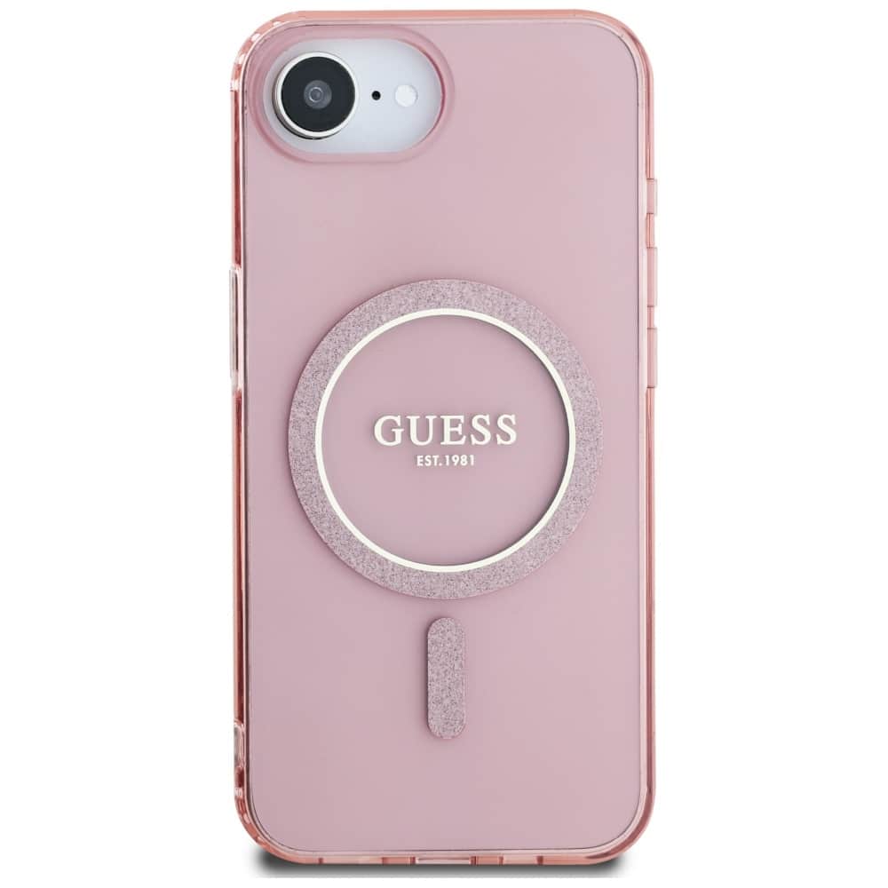 Guess IML Glitter Circle MagSafe - θήκη για Apple iPhone 16e - Ροζ - Image 3