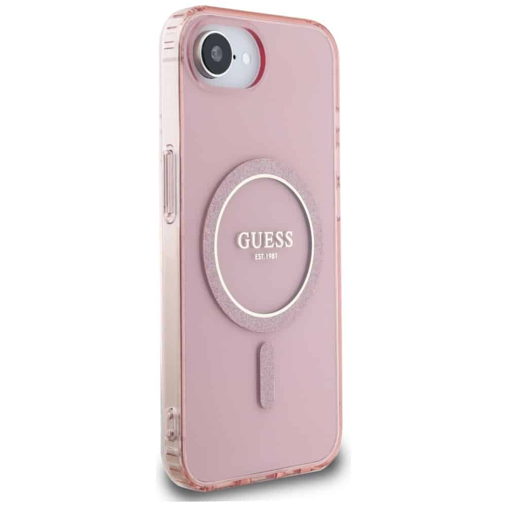 Guess IML Glitter Circle MagSafe - θήκη για Apple iPhone 16e - Ροζ - Image 4