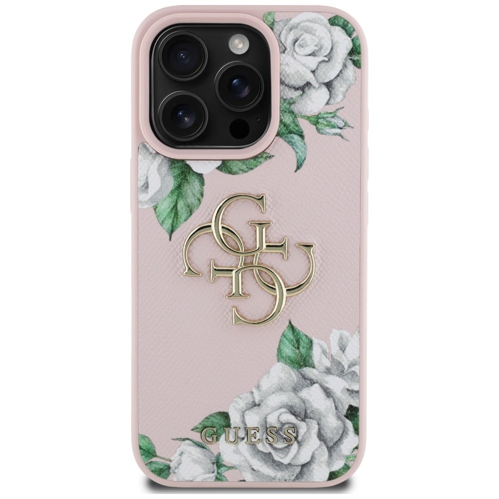 Guess Grained Roses Big 4G logo - θήκη για Apple iPhone 16 Pro Max - Ροζ - Image 3
