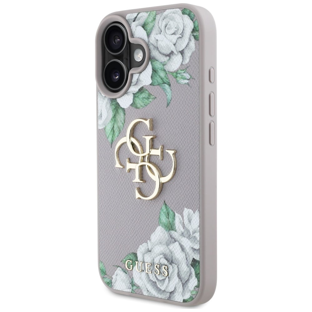 Guess Grained Roses Big 4G logo - θήκη για Apple iPhone 16 - Μωβ - Image 2