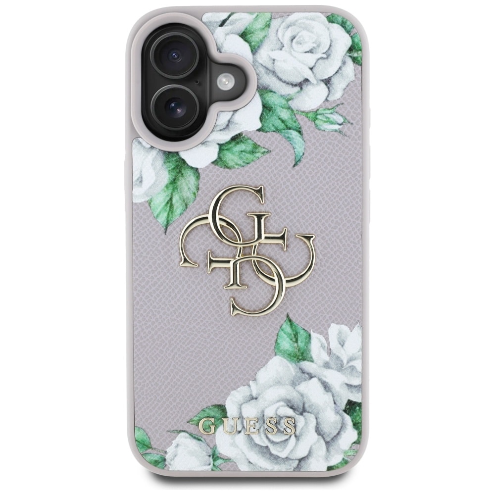Guess Grained Roses Big 4G logo - θήκη για Apple iPhone 16 - Μωβ - Image 3