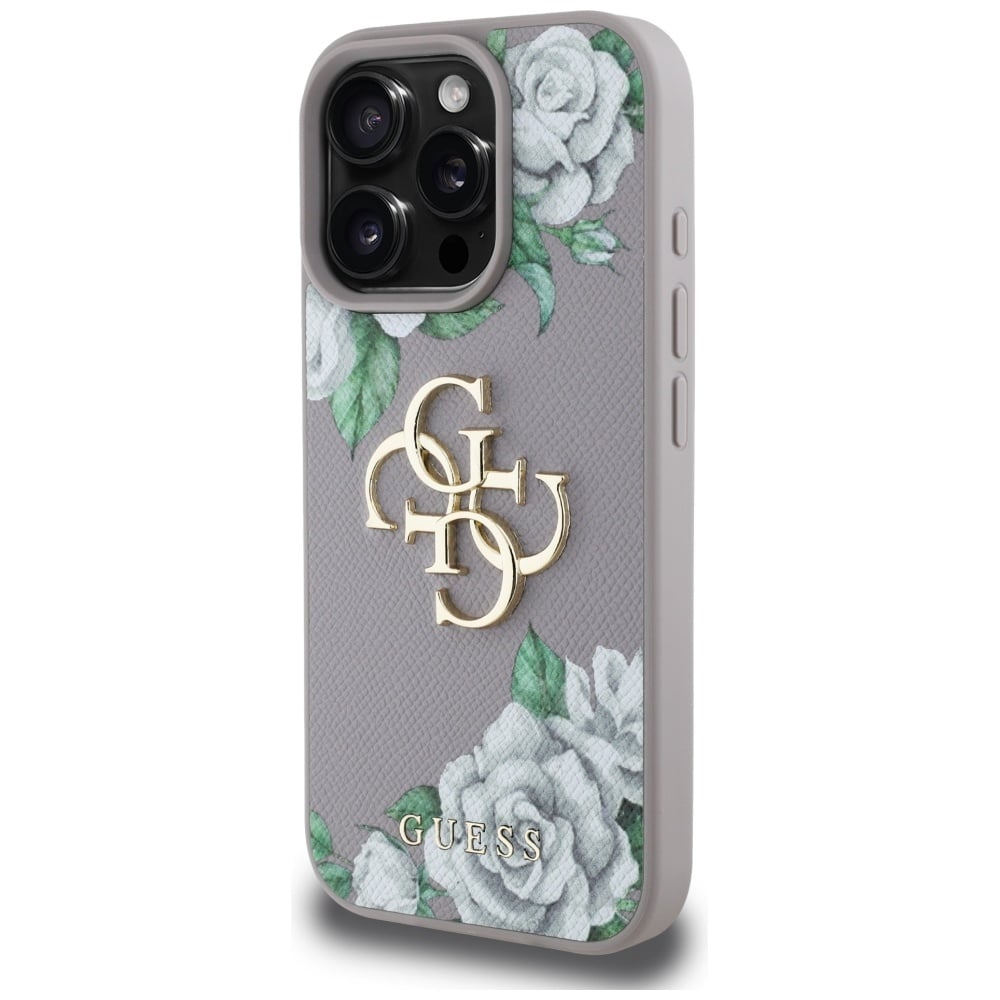 Guess Grained Roses Big 4G logo - θήκη για Apple iPhone 16 Pro - Μωβ - Image 2