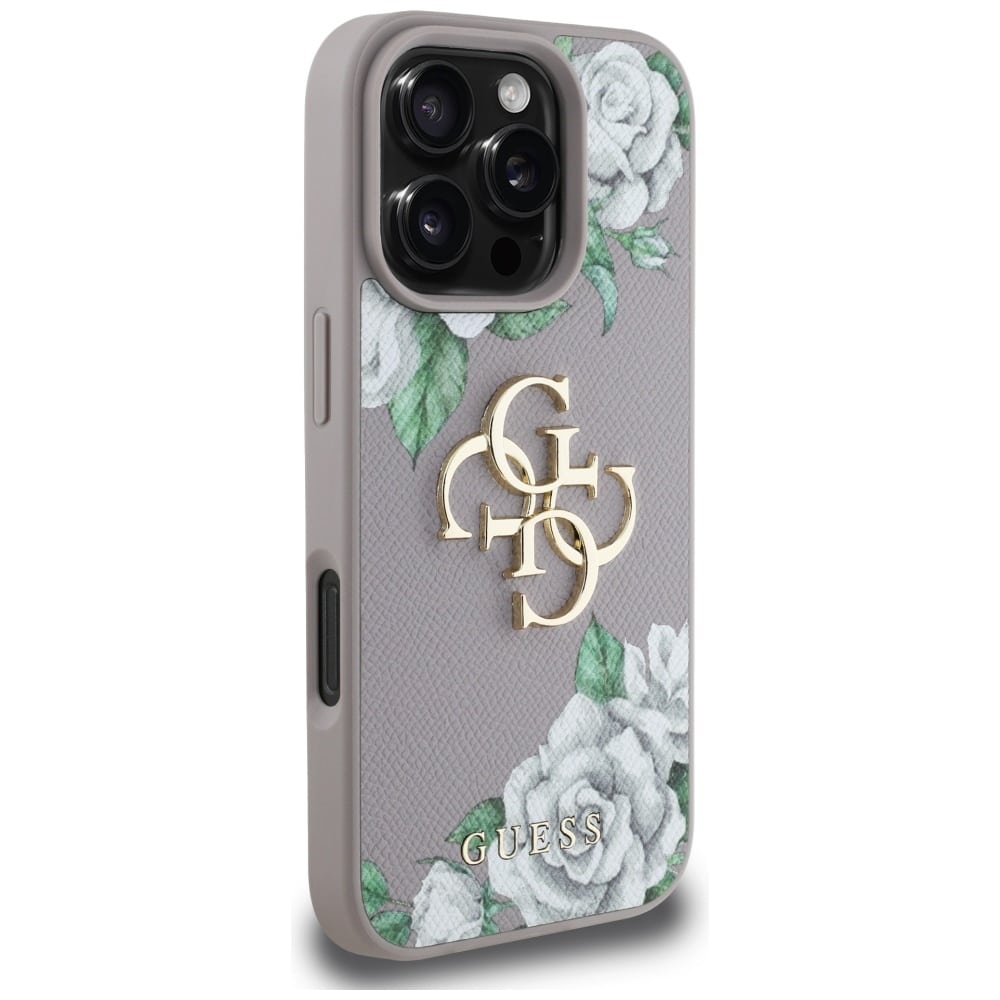 Case Guess Grained Roses Big 4G logo for iPhone 16 Pro Max purple - Image 4