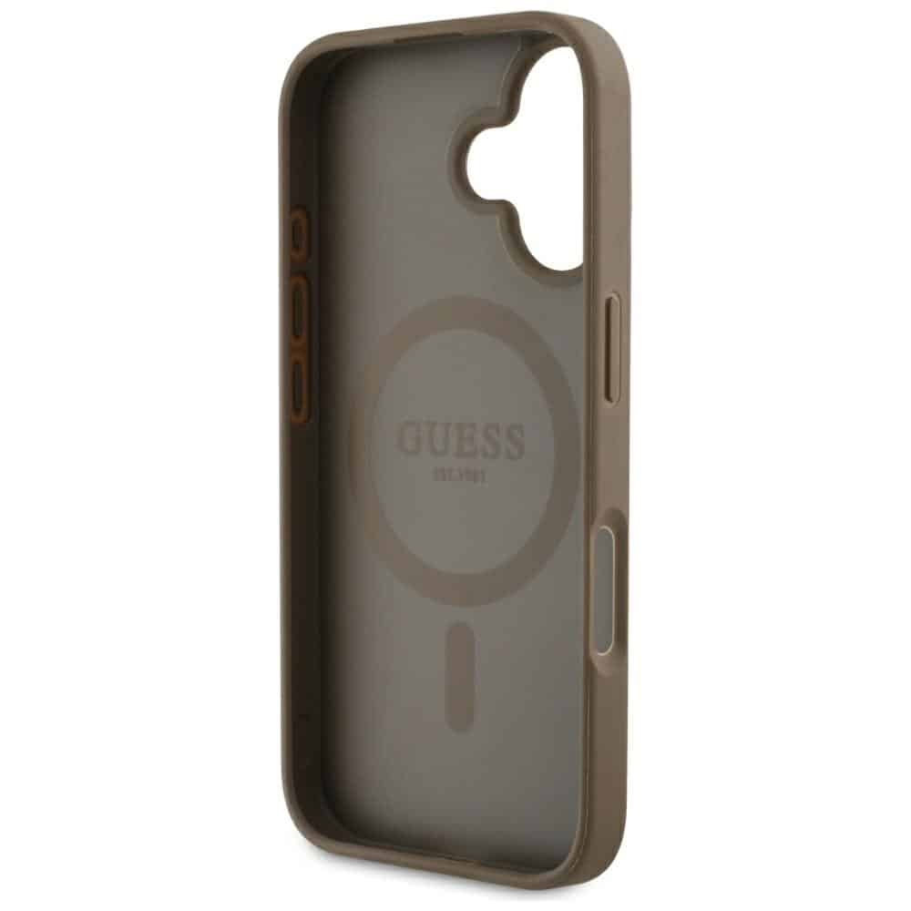Guess Grained Hot Stamp Peony Triangle Logo MagSafe - θήκη για Apple iPhone 16 - Πολύχρωμο - Image 7