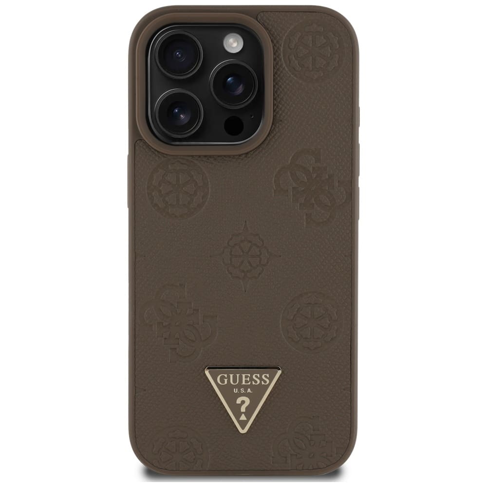 Guess Grained Hot Stamp Peony Triangle Logo MagSafe - θήκη για Apple iPhone 16 Pro - Πολύχρωμο - Image 3