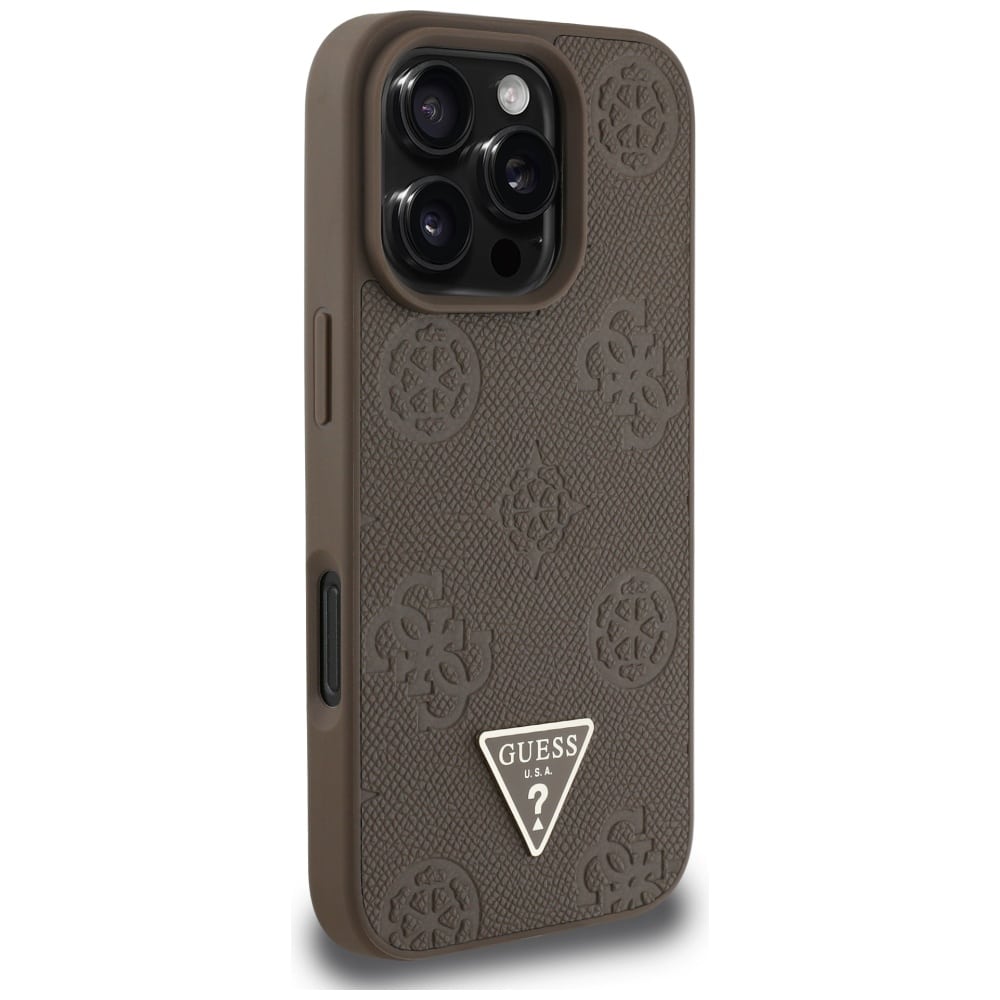 Guess Grained Hot Stamp Peony Triangle Logo MagSafe - θήκη για Apple iPhone 16 Pro - Πολύχρωμο - Image 4