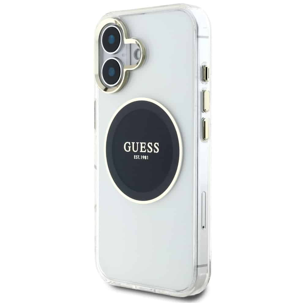 Guess IML Metal Colored Circle Classic Logo MagSafe - θήκη για Apple iPhone 16 - Μαύρο - Image 2