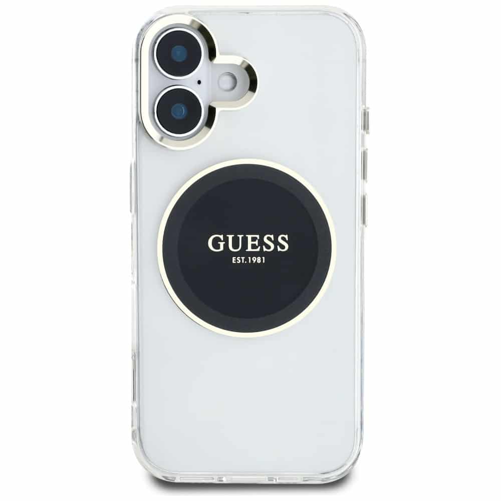 Guess IML Metal Colored Circle Classic Logo MagSafe - θήκη για Apple iPhone 16 - Μαύρο - Image 3