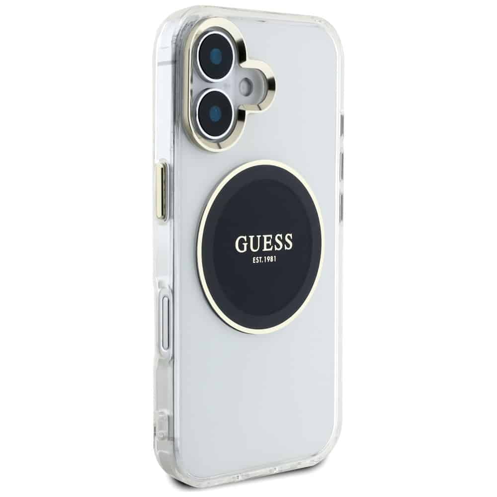 Guess IML Metal Colored Circle Classic Logo MagSafe - θήκη για Apple iPhone 16 - Μαύρο - Image 4