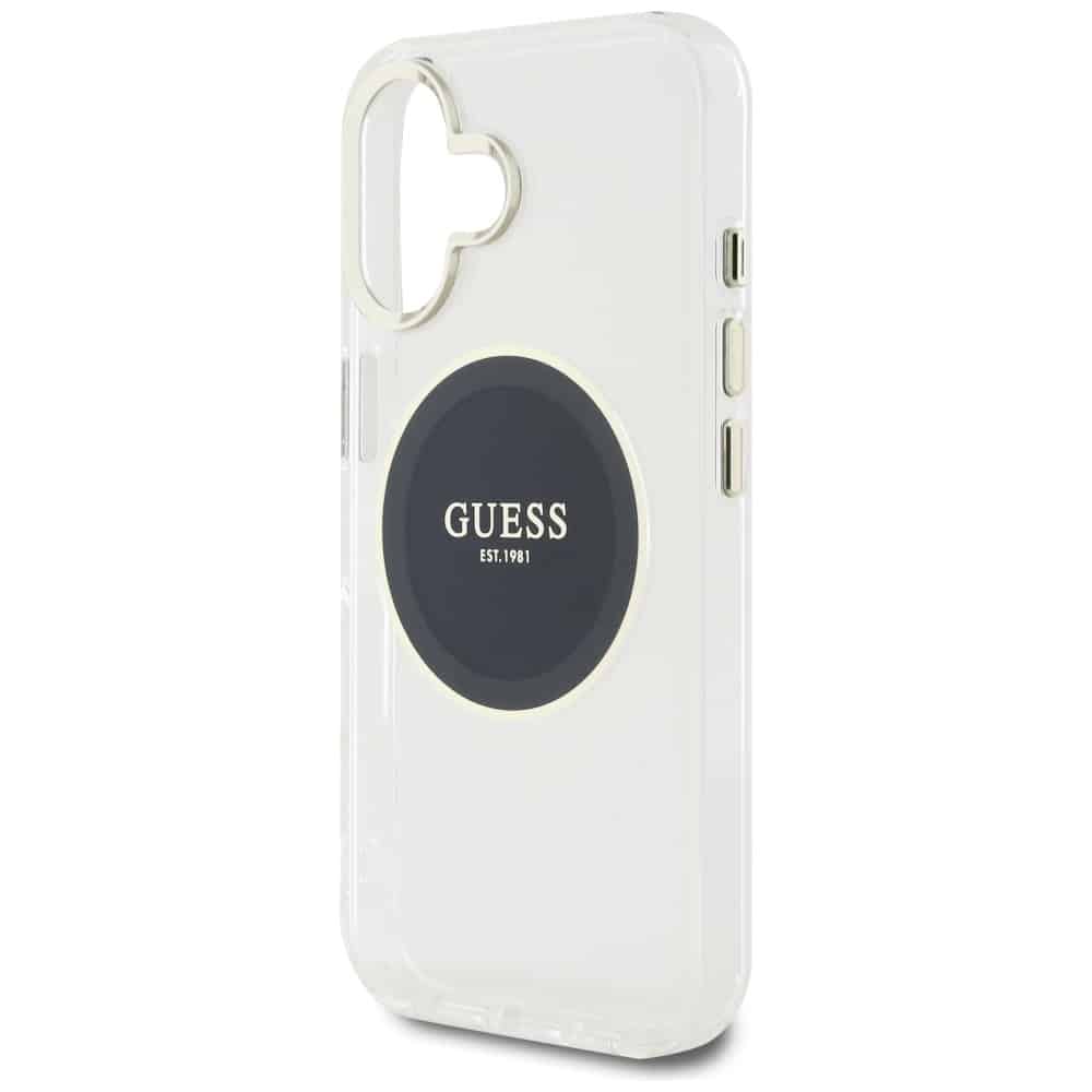 Guess IML Metal Colored Circle Classic Logo MagSafe - θήκη για Apple iPhone 16 - Μαύρο - Image 6