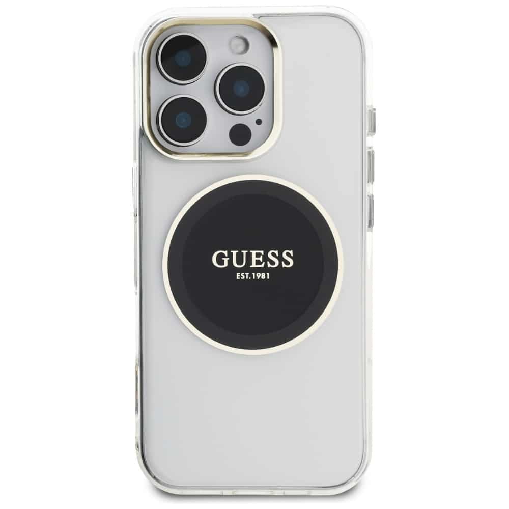 Guess IML Metal Colored Circle Classic Logo - θήκη για Apple iPhone 16 Pro - Μαύρο - Image 3