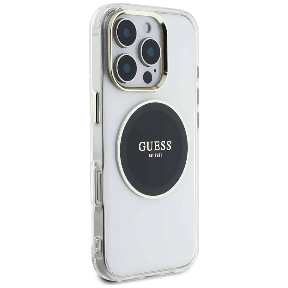 Guess IML Metal Colored Circle Classic Logo - θήκη για Apple iPhone 16 Pro - Μαύρο - Image 4