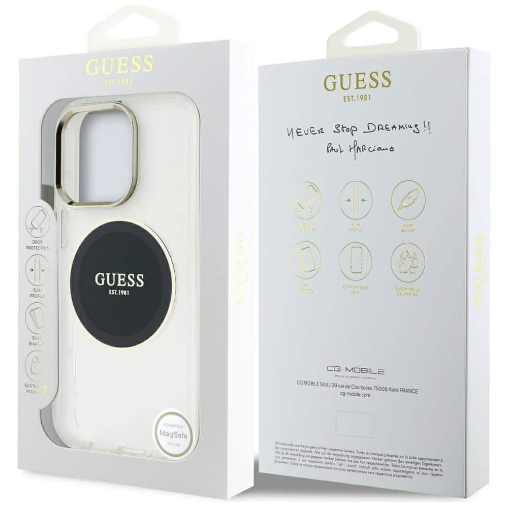 Guess IML Metal Colored Circle Classic Logo - θήκη για Apple iPhone 16 Pro - Μαύρο - Image 8