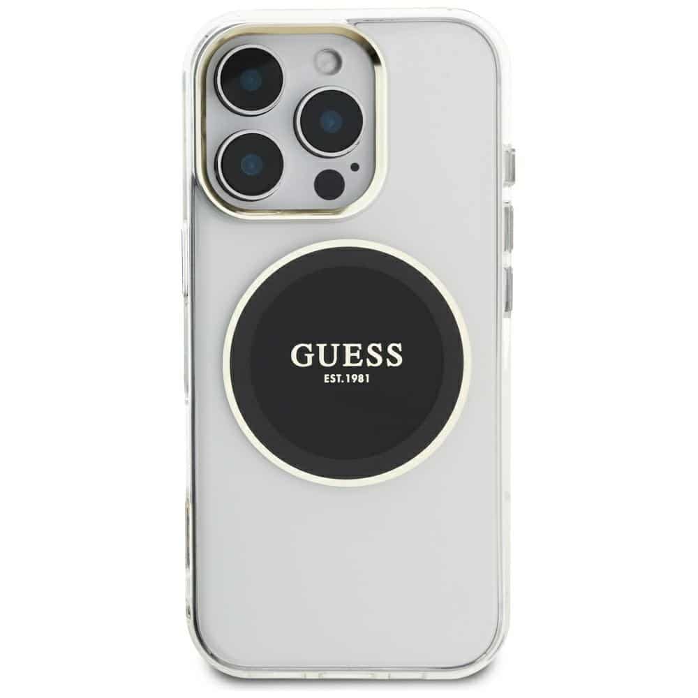 Guess IML Metal Colored Circle Classic Logo MagSafe - θήκη για Apple iPhone 16 Pro Max - Μαύρο - Image 3
