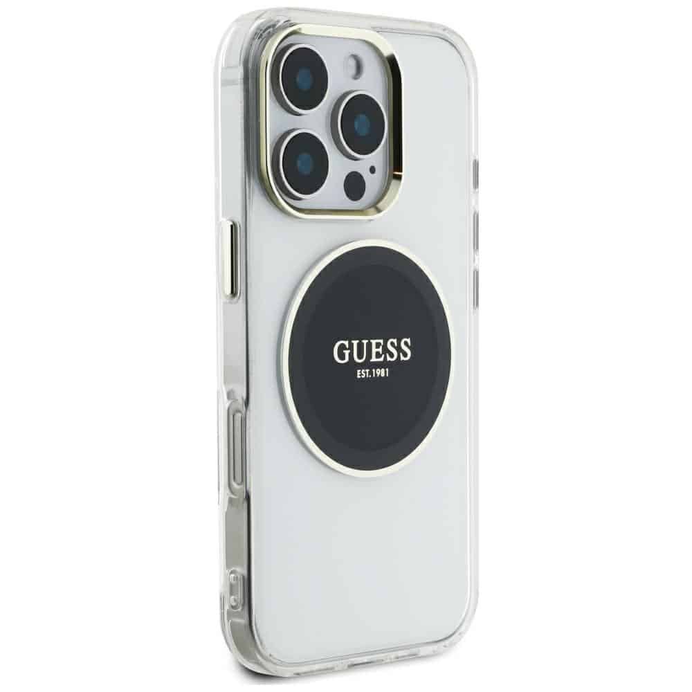 Guess IML Metal Colored Circle Classic Logo MagSafe - θήκη για Apple iPhone 16 Pro Max - Μαύρο - Image 4