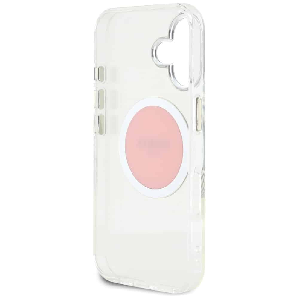 Guess IML Metal Colored Circle Classic Logo MagSafe - θήκη για Apple iPhone 16 - Ροζ - Image 7