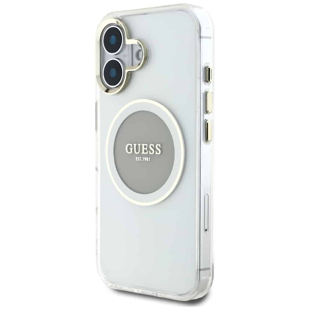 Guess IML Metal Colored Circle Classic Logo MagSafe - θήκη για Apple iPhone 16 - Γκρι - Image 2