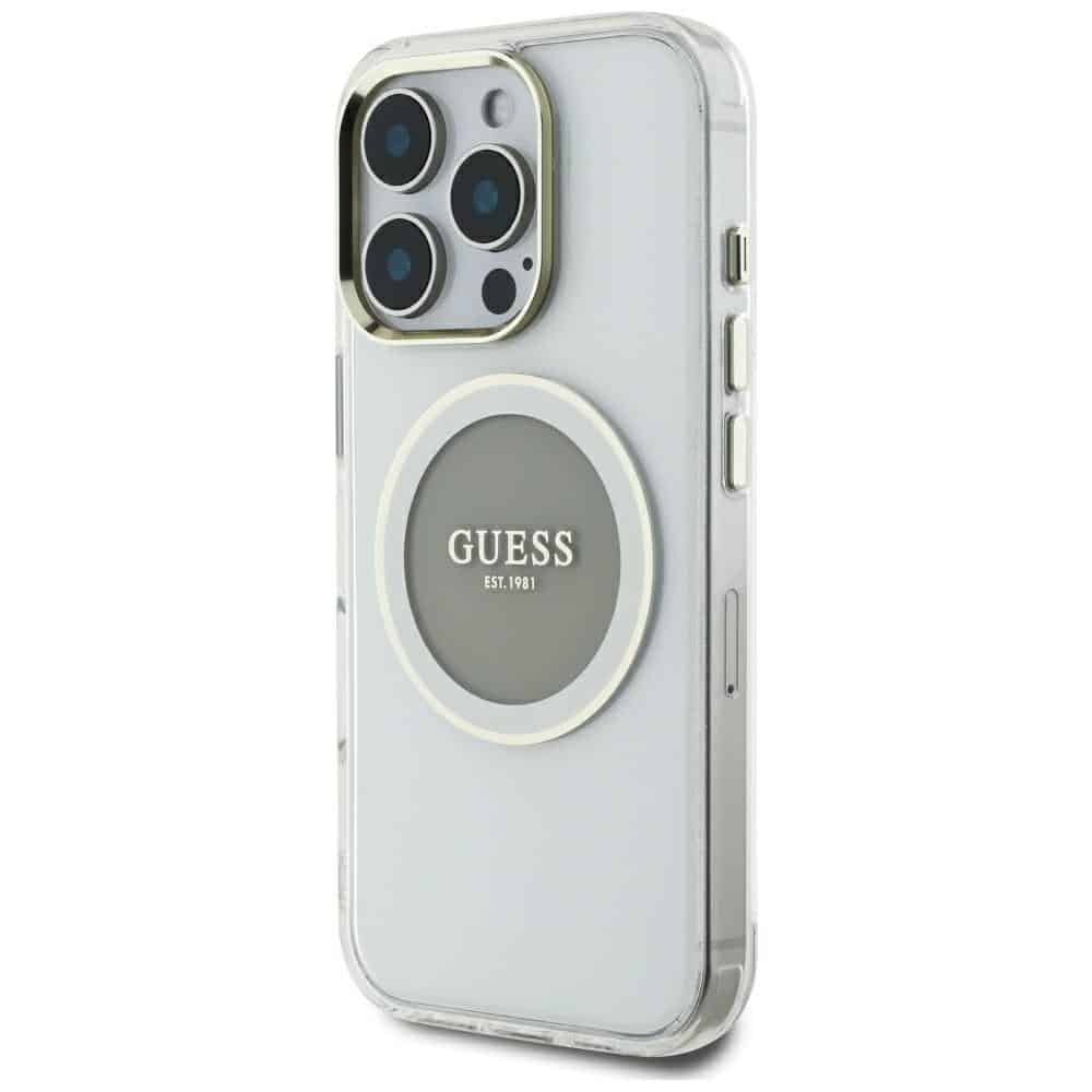 Guess IML Metal Colored Circle Classic Logo MagSafe - θήκη για Apple iPhone 16 Pro Max - Γκρι - Image 2