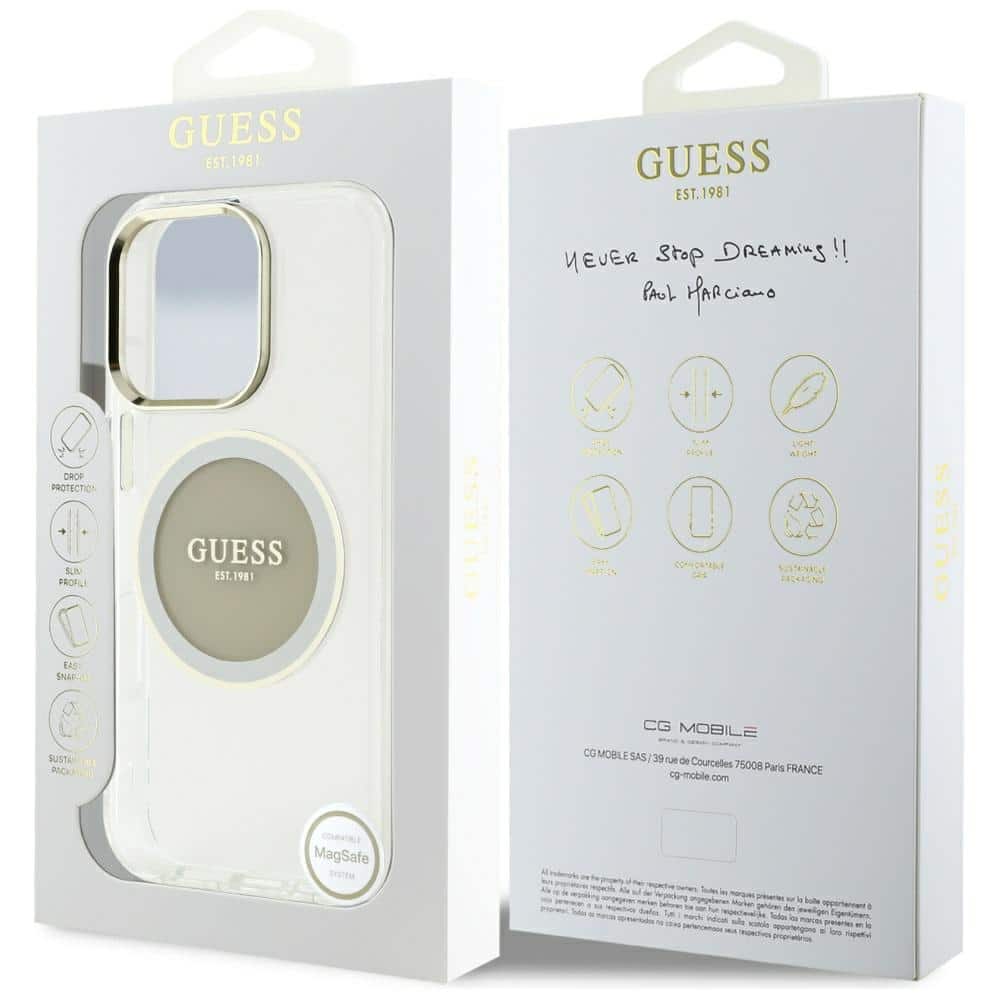 Guess IML Metal Colored Circle Classic Logo MagSafe - θήκη για Apple iPhone 16 Pro Max - Γκρι - Image 8