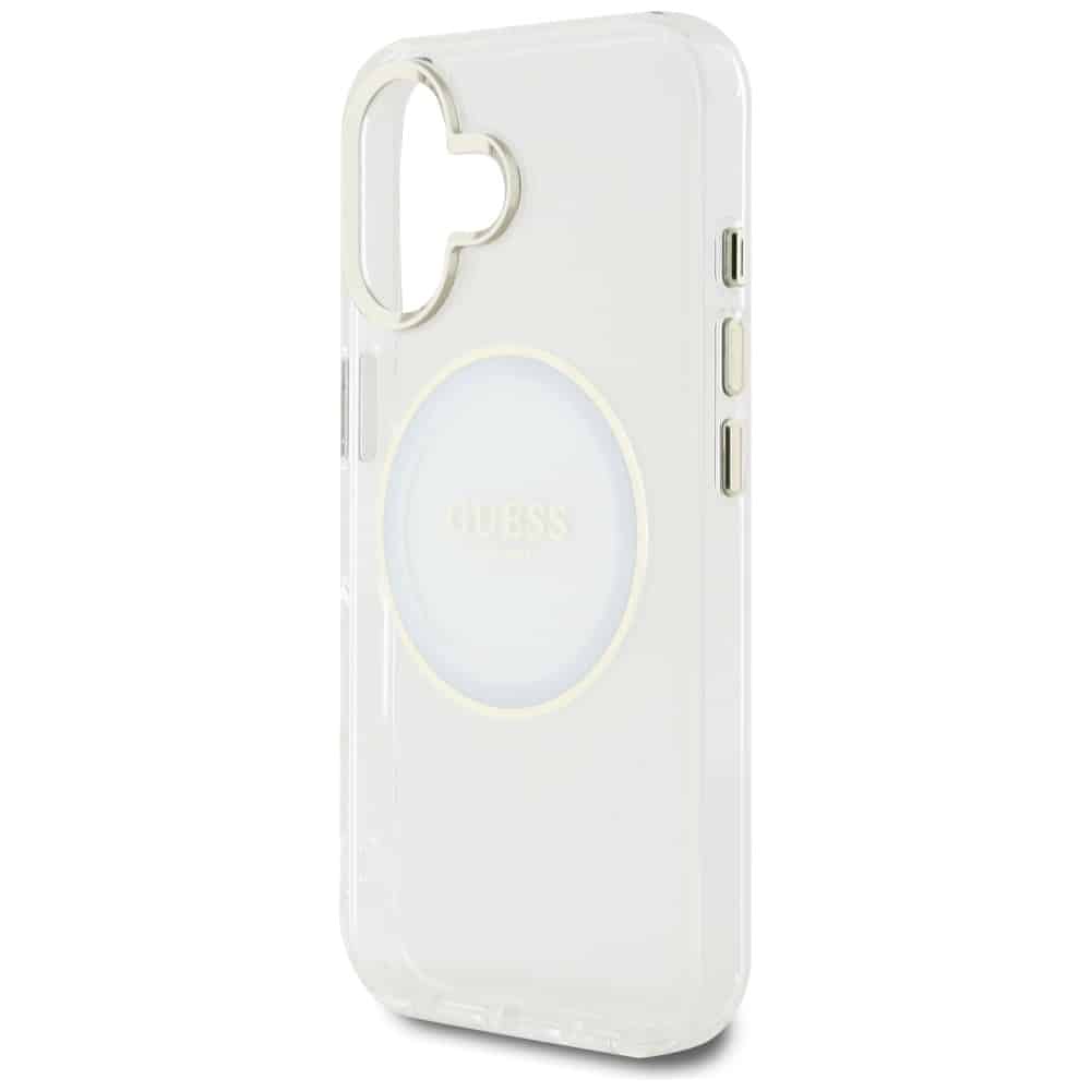 Guess IML Metal Colored Circle Classic Logo MagSafe - θήκη για Apple iPhone 16 - Λευκό - Image 6